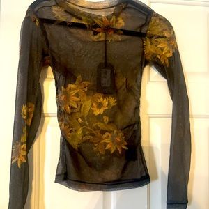 ALLSAINTS Avifauna Francesco Top in Black.